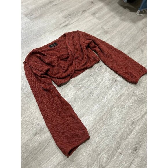 Urban Outfitters Laney Twist-Front Cropped Red Sweater Women's Size Small - Picture 3 of 5